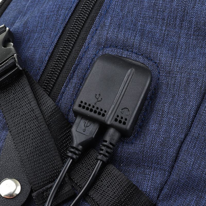 Unisex Batoh Na Notebook S Ochranou Proti Krádeži Cestovní Do Školy Do S Bezpečným Zámkem + Usb Port