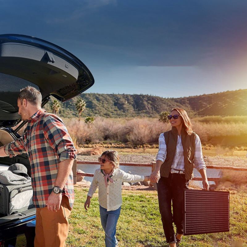 Us Direct Atem Power Ap-fold-fles 200w Monokrystalický Solární Panel Bez Skla Přenosný Kufr Vybavený 20a Mppt Ovladačem Pro 12v Baterie Rv Camping