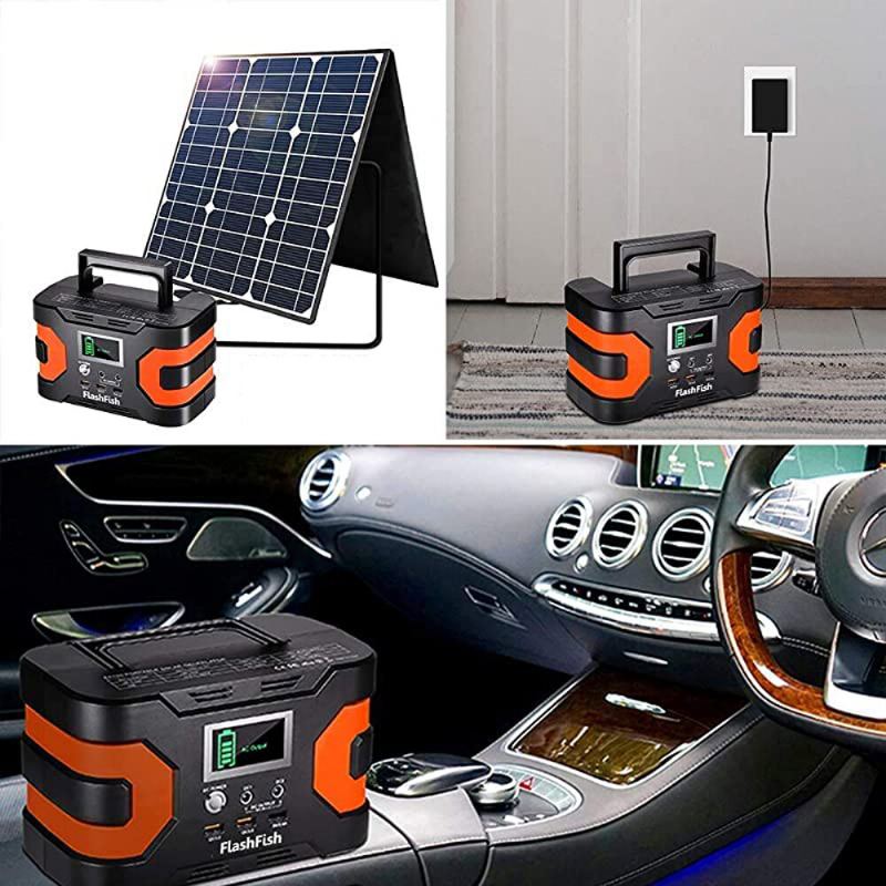 Us Direct Flashfish Ea150 200w Špičkový Výkon 166wh 45000mah Přenosná Elektrárna + Tsp 18v 60w Skládací Přenosný Záložní Solární Panel Pro Nouzovou Energii