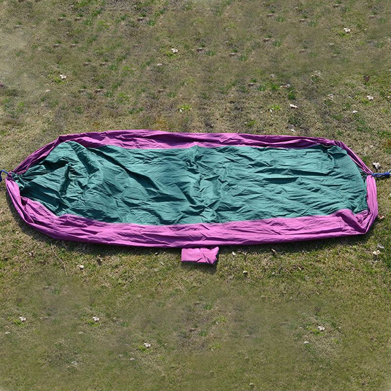 Venkovní Kempingová Houpací Síť Padáková Tkanina Lehká Nylonová Přenosná Síť Pro 1-2 Osoby 260 X 140 cm