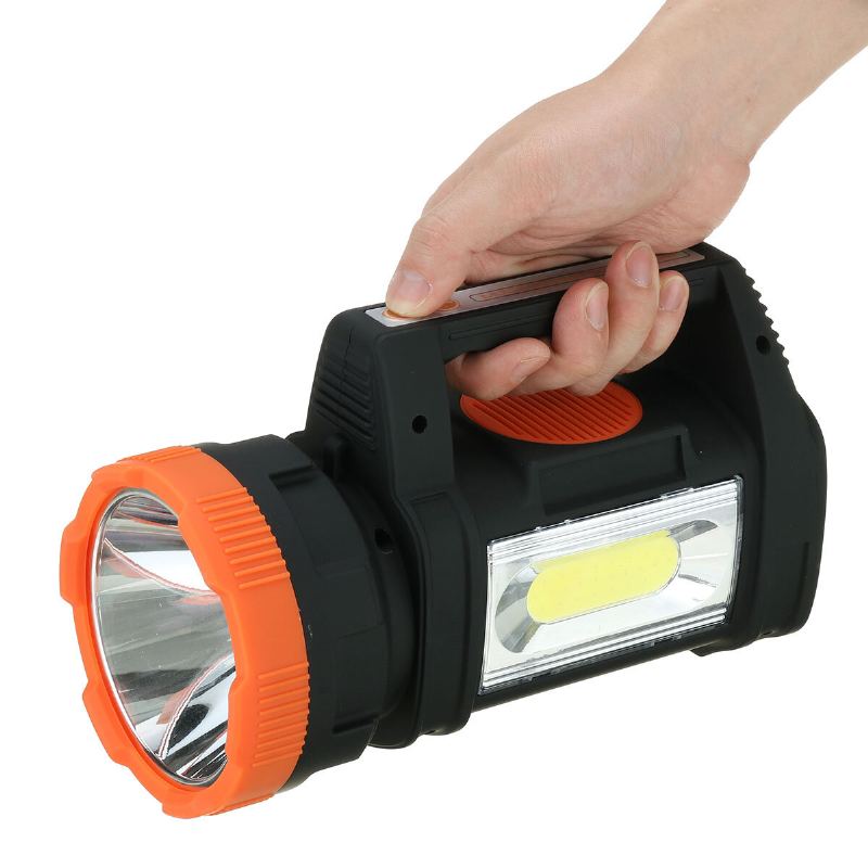 Výkonná Kempingová Svítilna Se 3 Režimy S Bočním Světlem Cob Venkovní Přenosný Reflektor Vestavěná Funkce Fm Bluetooth Doplňky Pro Přežití