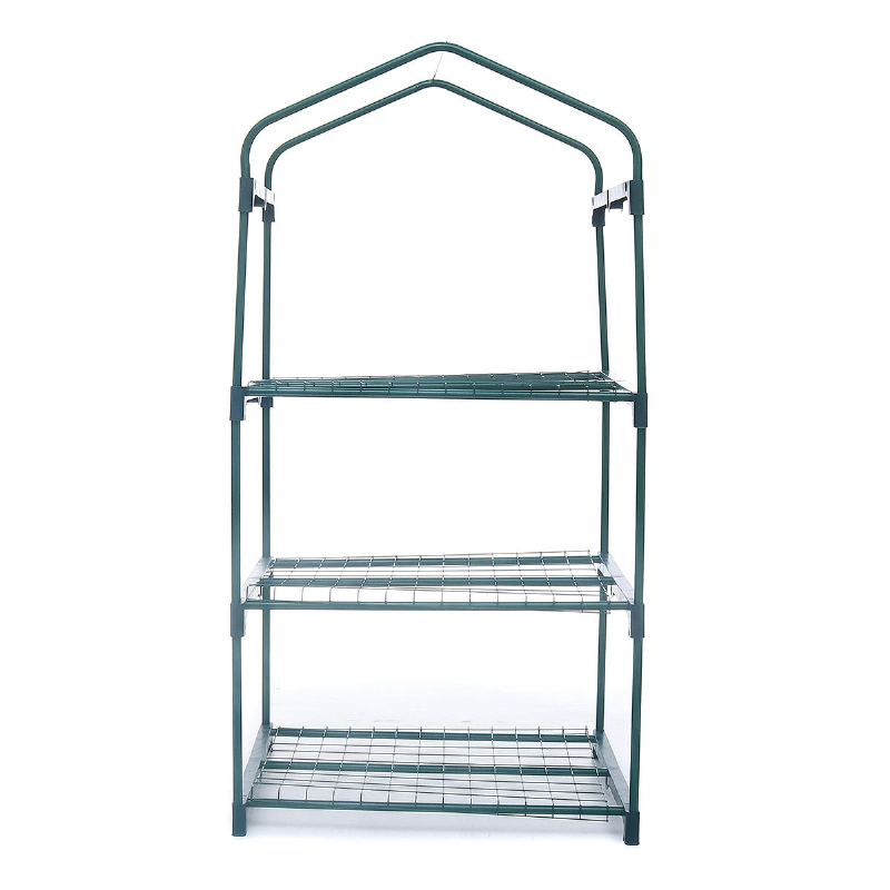Mini Skleník Auedw 3 Police Vnitřní/venkovní S Krytem Na Zip A Kovovými Policemi Pro Pěstování Zeleniny Květiny A Sazenice Grow Box