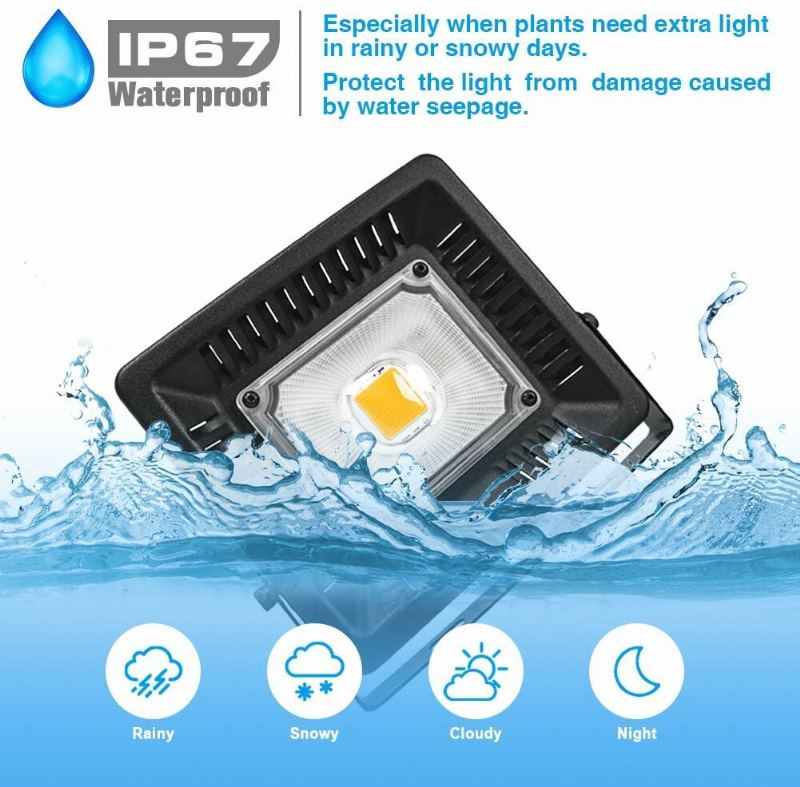 Relassy 150w Vodotěsné Světlo Na Rostliny Venkovní Pro Pěstování Nepodobné Led Grow Light Plné Spektrum Cob Led Lampbez Hluku Ultratenký Odvod Tepla Pro Sazenic Kvetoucí Plodování