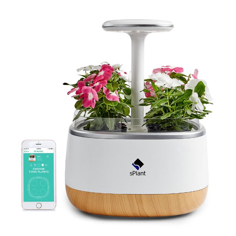 Sada S Plant Smart Fresh Herb Garden Inteligentní Vnitřní Klíček Led Osvětlení Zahradní Květináč Se Čtyřmi Květinami S Dálkovým Ovládáním Pomocí Samozavlažovací Technologie