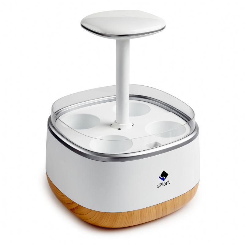 Sada S Plant Smart Fresh Herb Garden Inteligentní Vnitřní Klíček Led Osvětlení Zahradní Květináč Se Čtyřmi Květinami S Dálkovým Ovládáním Pomocí Samozavlažovací Technologie