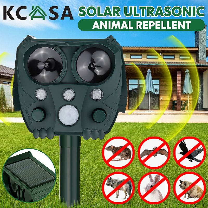 Ultrazvuková Solární Baterie Odpuzovač Kočičích Psů Zvířat