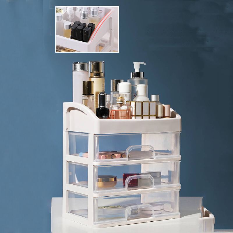 1/2/3 Vrstvy Kosmetická Úložná Krabička Držák Na Šperky Zásuvka Na Make-up Pouzdro Stolní Organizér Zásobník