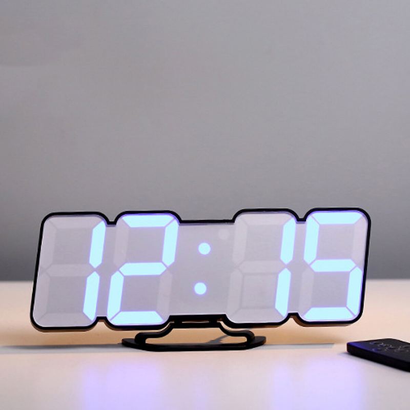 30 Digitální Rgb Led Budík Dálkové Ovládání Teplota Vlhkost Stolní Nástěnné Hodiny S Hlasovým Ovládáním