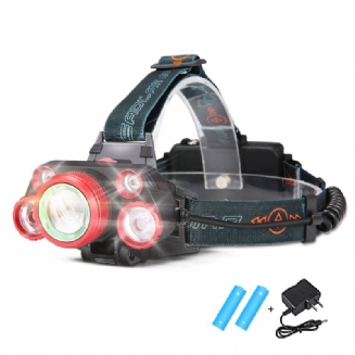 1000lm 5 Led Světlomet 5 Režimů Nastavitelná Svítilna Ipx6 Vodotěsná Dobíjecí Pracovní Outdoor Camping Cyklistika