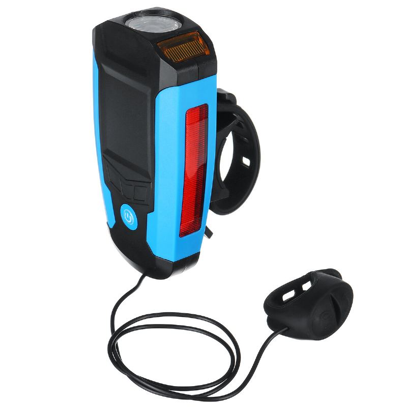3-v-1 300lm Cob Cyklistický Světlomet Lcd Obrazovka 5-režimová Lampa Rámu Jízdního Kola 130db Bike Horn Vodotěsná Venkovní Cyklistika