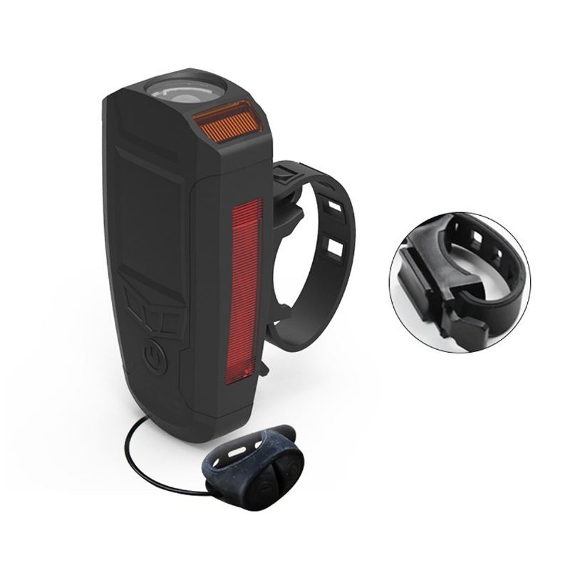 3-v-1 300lm Cob Cyklistický Světlomet Lcd Obrazovka 5-režimová Lampa Rámu Jízdního Kola 130db Bike Horn Vodotěsná Venkovní Cyklistika