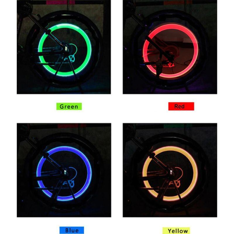 Bike Light Leds Plášťové Krytky Ventilků Kola Led Světlo