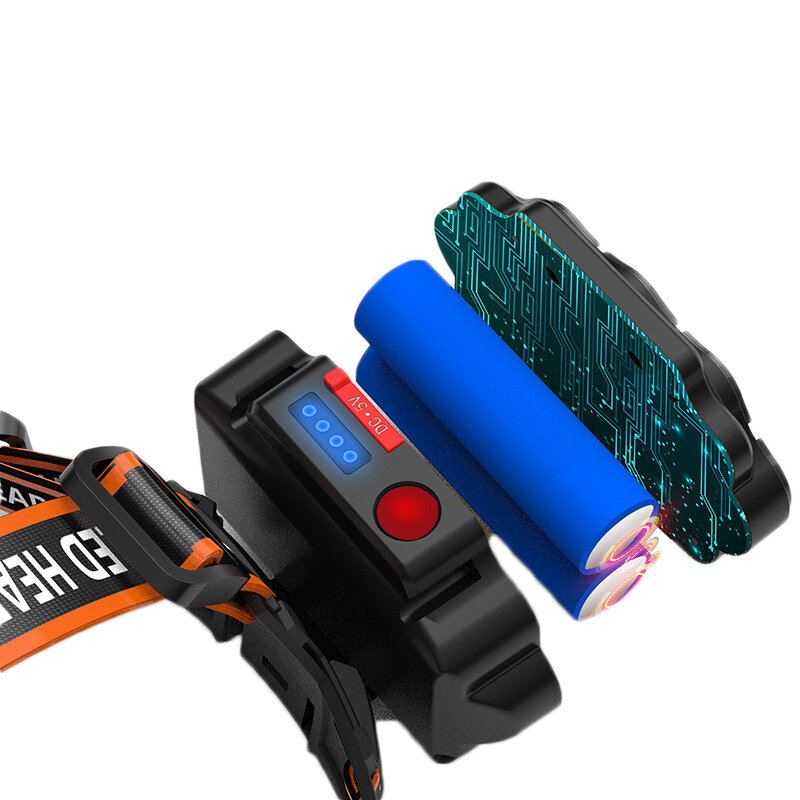 Bikight 4-režimová 8*xpg Led Čelovka Usb Dobíjecí Camping Head Light 18650 Rybářská Lucerna Vodotěsná Svítilna Na Hlavu