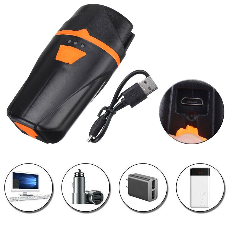 Bikight 800lm 1200mah Hliníková Slitina Vodotěsná Nárazuvzdorná Usb Nabíjecí Cyklistická Svítilna Usb Světlo