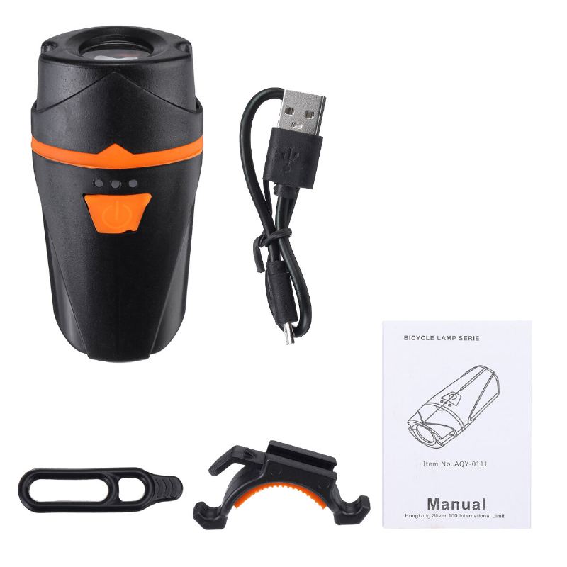Bikight 800lm 1200mah Hliníková Slitina Vodotěsná Nárazuvzdorná Usb Nabíjecí Cyklistická Svítilna Usb Světlo