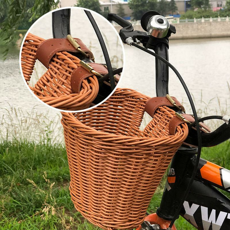 Bikight Dětské Ratanové Kolo Na Přední Košík Kožený Popruh Nákupní Pouzdro Na Diy Příslušenství