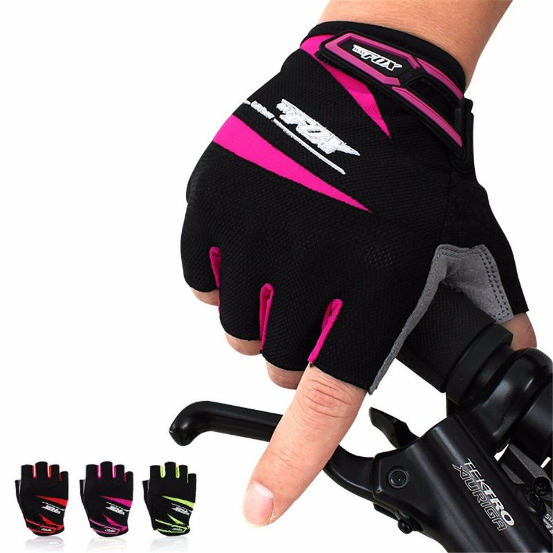 Cyklistické Půlprsté Rukavice Ultra Prodyšné Protiskluzové Tlumící Nárazy Pro Muže Ženy