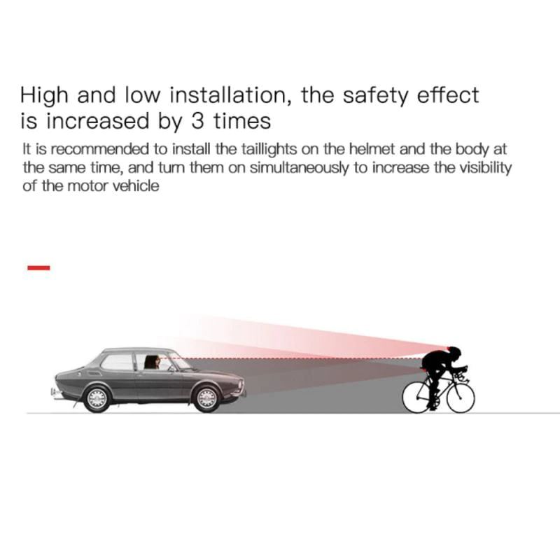 Cyklistické Zadní Světlo Bike Multiple Mode Vodotěsné