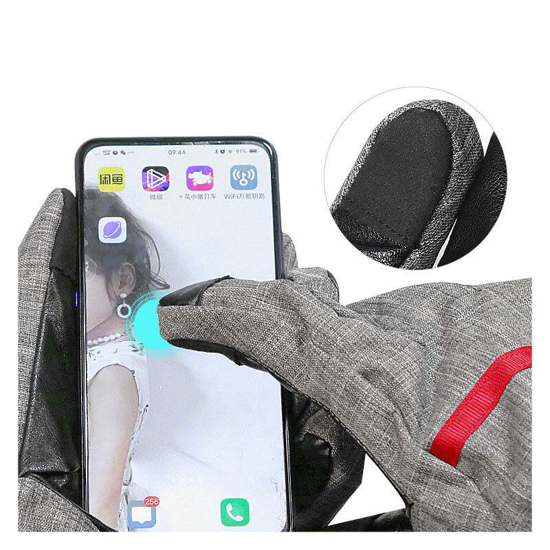 Motocyklové Vyhřívané Rukavice Full Finger Usb Nabíjení 3 Rychlostní Nastavitelná Dotyková Obrazovka Lyžařské Vodotěsné Termorukavice Pro Sněžný Skútr Cyklistické Kolo