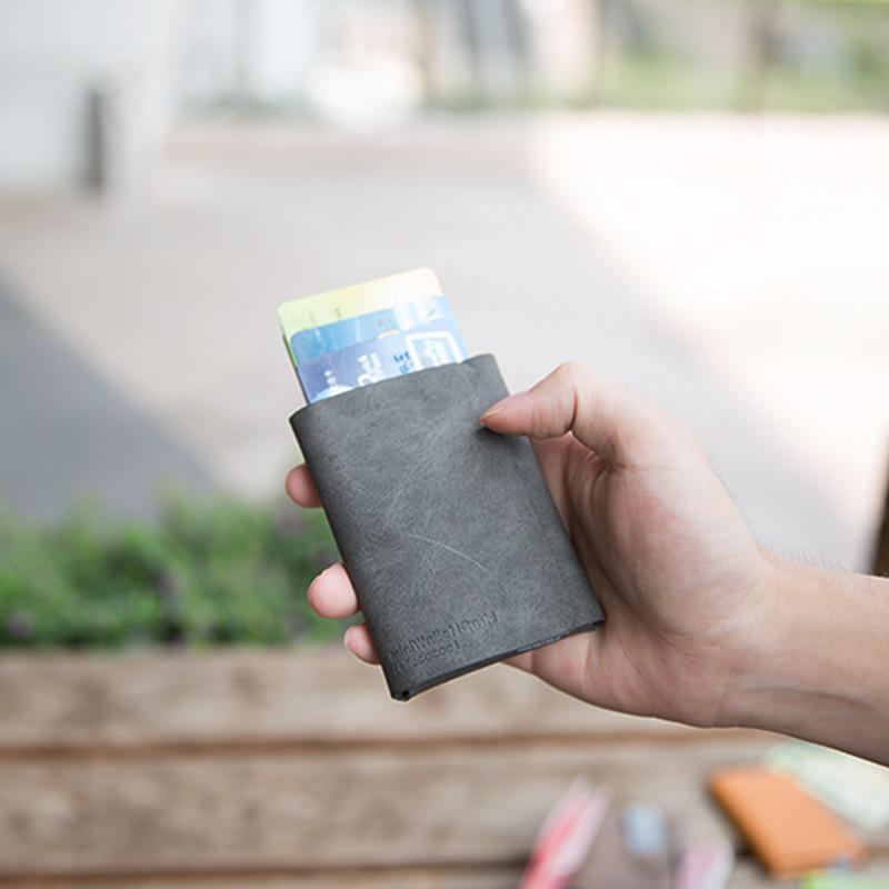 Multifunkční Mini Držák Na Karty Pu Outdoor Cestovní Přenosné Pouzdro Na Kreditní Peněženky Keychain Packet