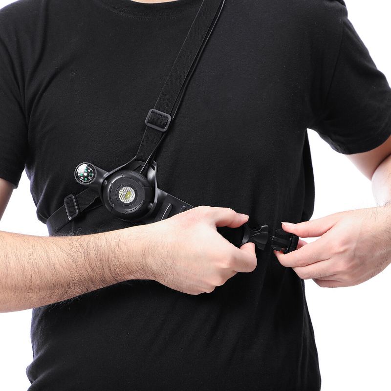 Multifunkční Výstražné Světlo Pro Běhání 4 Režimy Usb Hrudní Svítilna Pěší Jogging Kolo S Kompasem Pro Akční Kameru Cyklistické