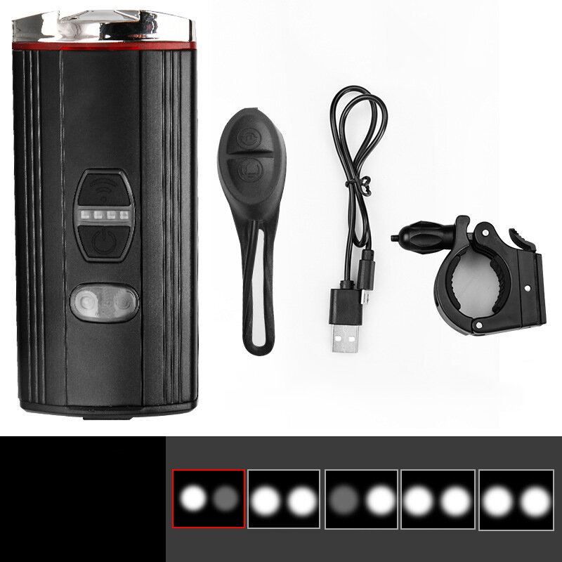 Přední Světlomet Na Kolo Bikight Pět Režimů Usb Nabíjení Silná Svítilna Otočný Voděodolný Indukční Na