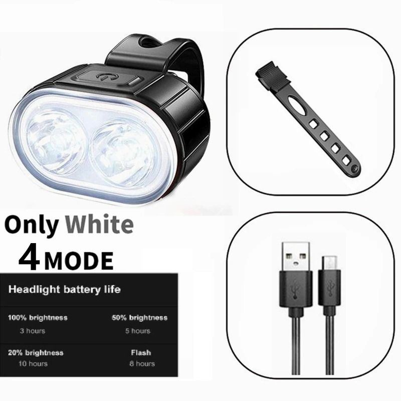 Sada Usb Nabíjení Led Předního A Zadního Světla Na Kolo