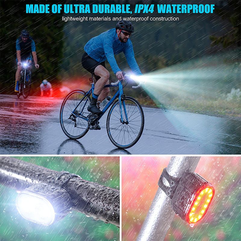 Sada Usb Nabíjení Led Předního A Zadního Světla Na Kolo