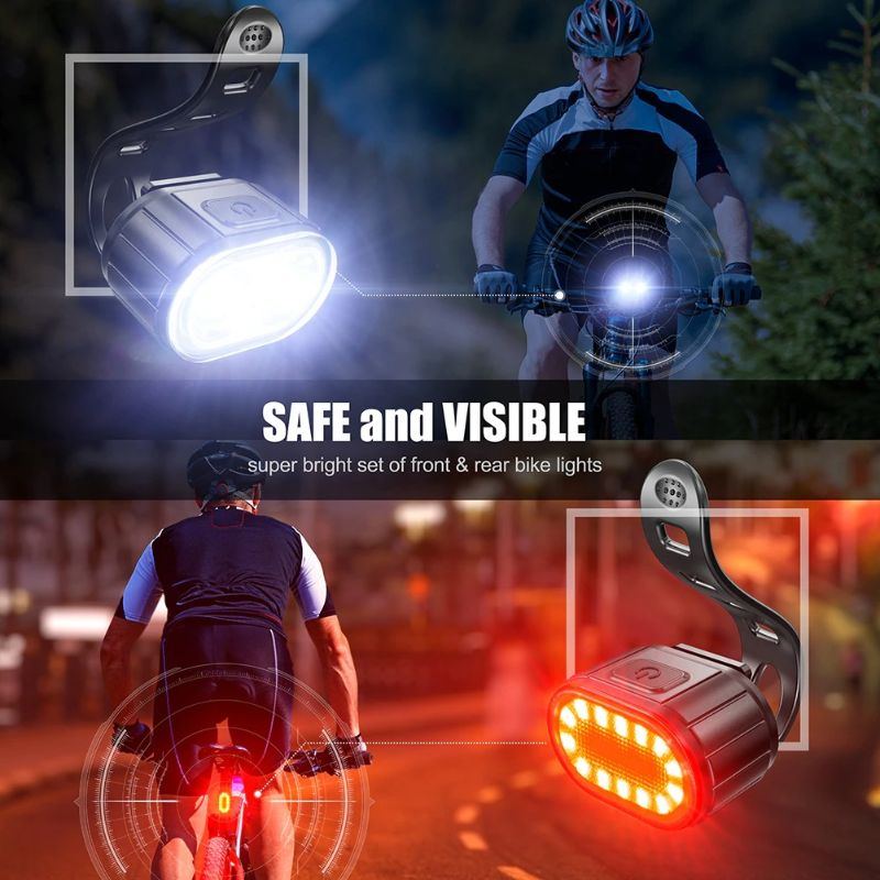 Sada Usb Nabíjení Led Předního A Zadního Světla Na Kolo
