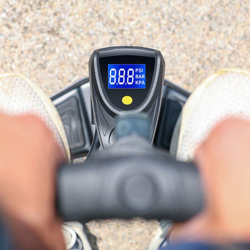 West Biking 145psi Tlaková Vzduchová Pumpa Na Kolo Digitální Elektronická Obrazovka Tlakoměr Vzduchu Multifunkční Tryska Venkovní Cyklistická Basketbalová