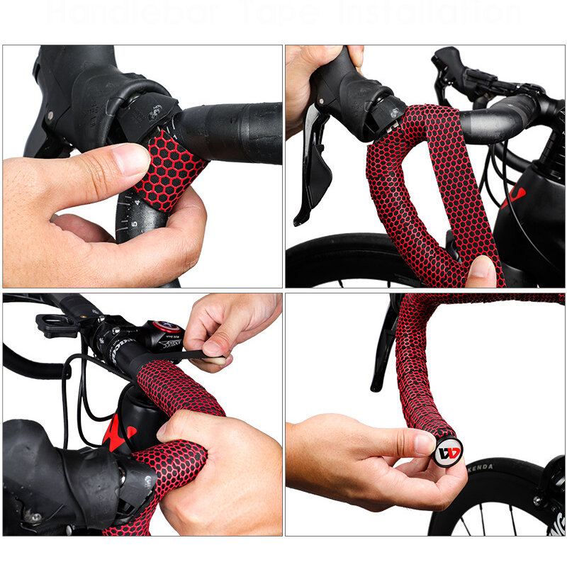 West Biking Páska Na Řídítka Silniční Kolo Protiskluzový Silikonový Gel Eva Absorpce Na Rukojeť Na Cyklistická Omotávací Koncovka