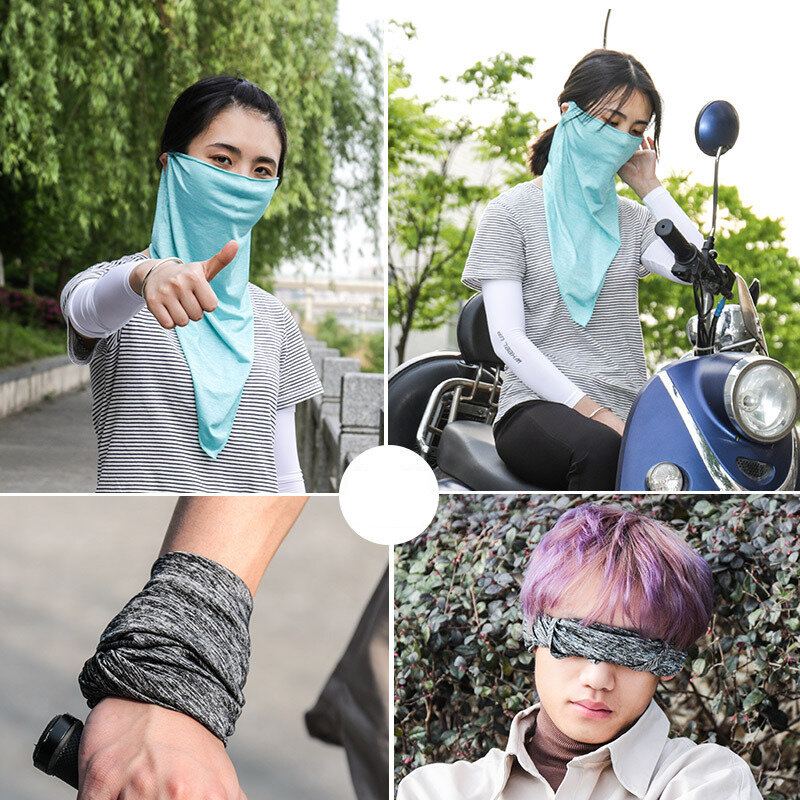 Wheelup Multifunkční Cyklistická Maska Na Obličej Šátek Unisex Na Hlavu Ledový Hedvábný Prodyšný Sportovní Na Krk Trojúhelník