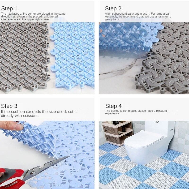 Spliced Bath Mat Toaleta Kuchyň Bazén Vodotěsný