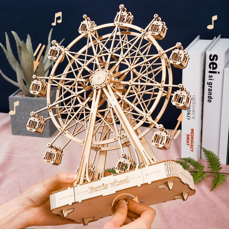 Ruské Kolo 3d Dřevěné Puzzle Stavební Bloky