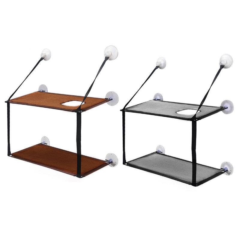 Dvouvrstvá Postel Pro Kočky S Oknem Houpací Síť Pro Štěně Pro Omyvatelná Závěsná Bidýlka Pro Kočku Tree Pet Bed Support 45lb