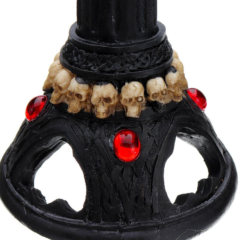 Resin Craft Sochy Lebka Svícen Kreativní Figurky Sochařské Dekorace