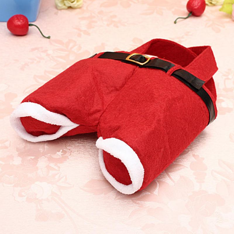 5/10 Vánoční Santa Kalhoty Candy Dárková Taška Držák Na Punčochy Sweet Sack