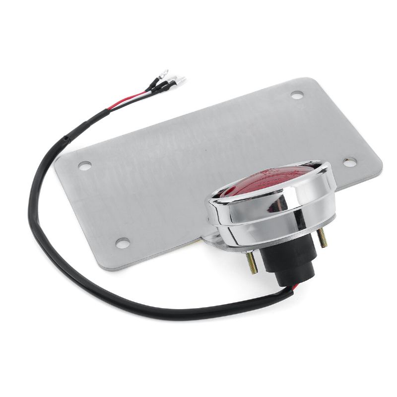 12v Poznávací Značka Motocyklu S Koncovým Světlem Zadní Brzda Led Směrová Světla Brzdové Světlo Univerzální Nerezová Ocel