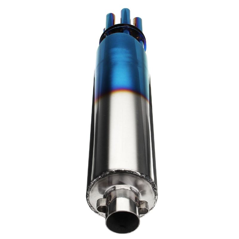 32mm Tlumič Výfuku Motocyklu Rotační Ventilační Potrubí Modrá Nerezová Ocel