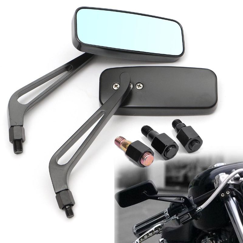 8mm 10mm Hliníkový Obdélníkový Motocykl Zpětné Zrcátko Univerzální