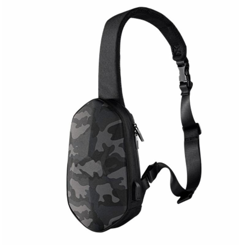 Beaborn Polyhedron Pu Batoh Usb Taška Vodotěsná Volný Čas Sport Tašky Na Hrudi Pro Muži Ženy Cestování Kempování