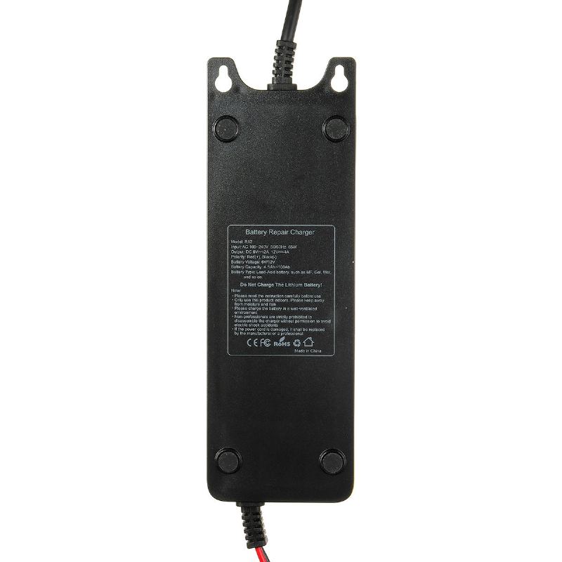 Inteligentní Lcd 4.5-100ah Výstup 6v/2a 12v/4a Automotocyklová Automatická Pulzní Nabíječka Baterií