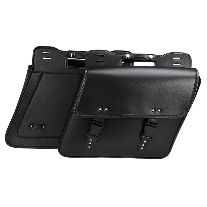 Motocyklové Sedlové Brašny Tool Luggage Saddle Bag Black Pu Kůže Universal