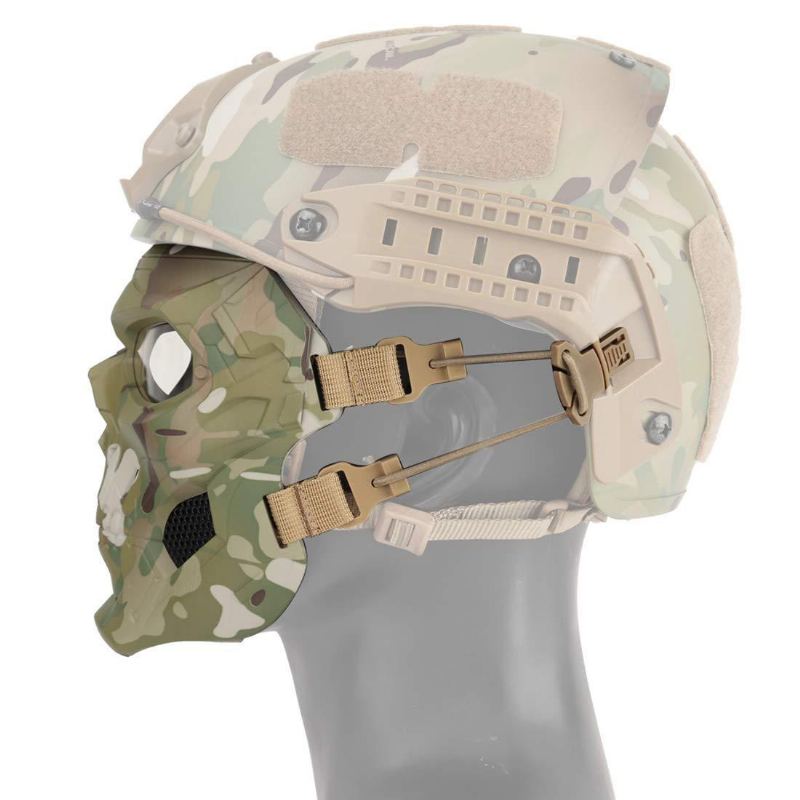 Wosport Skull Airsoft Paintballová Maska Celoobličejová Taktická Halloweenská Párty