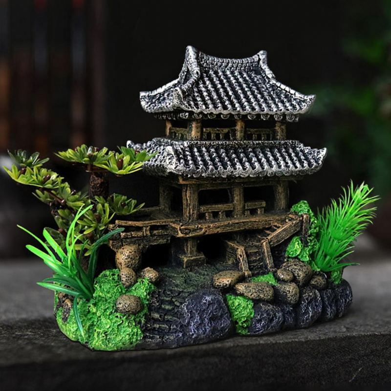 Akvárium Dekorace Čínský Chrám Ornament