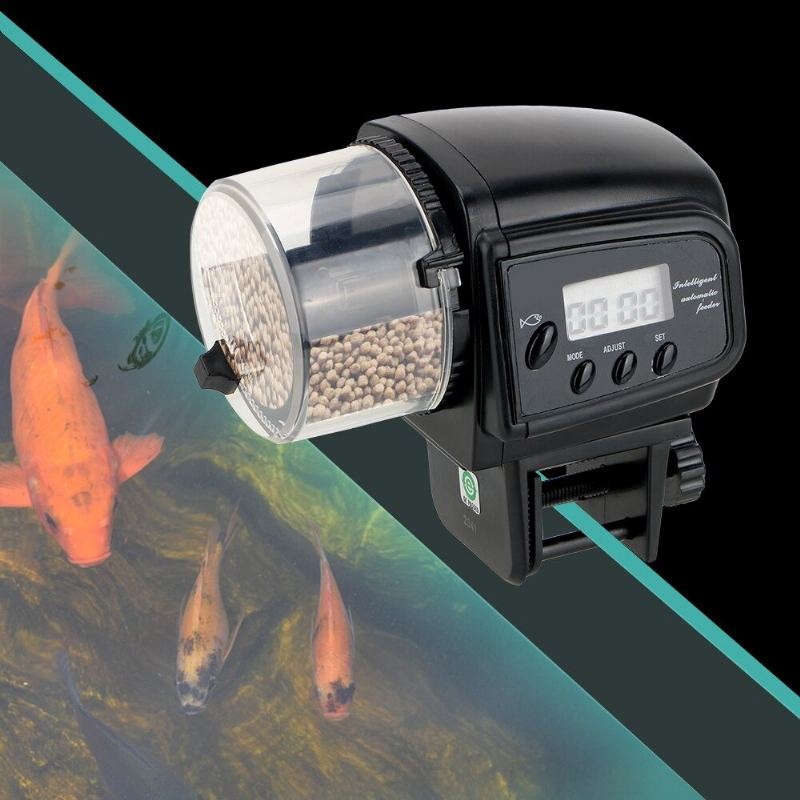 Fish Automatic Feeder Lcd Display Timer Dávkovač Krmení