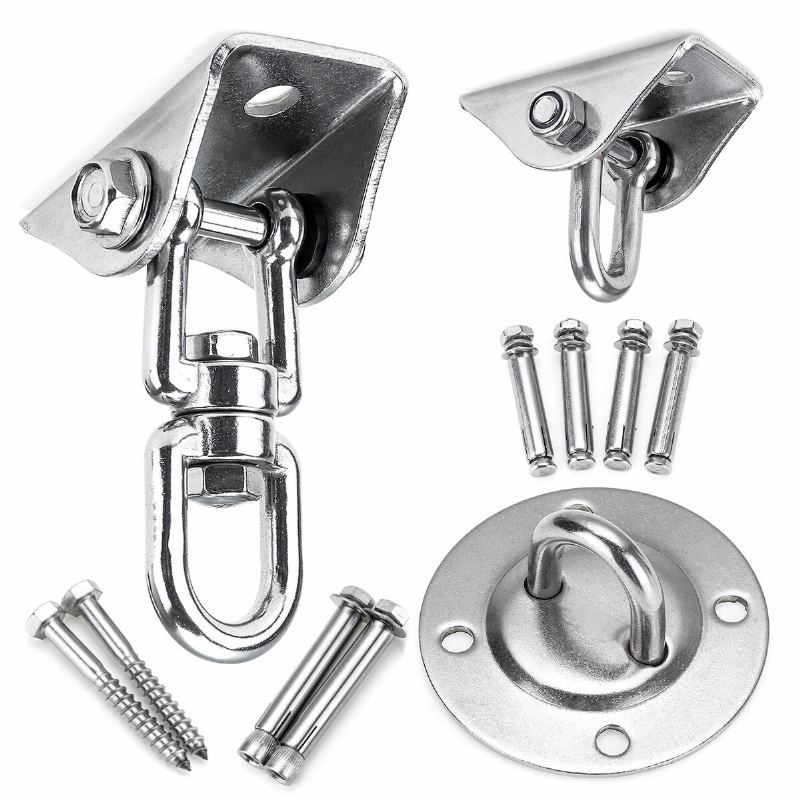 3-typy 180°/360° Heavy Duty Otočné Závěsy Houpací Háky Z Nerezové Oceli Pro Síť Na Jógu