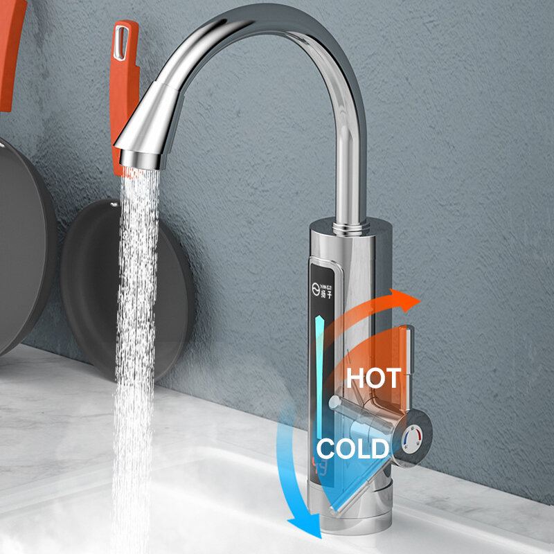3300w Light Temp Display Elektrický Ohřívač Vodovodní Kohoutek S Okamžitým Ohřevem