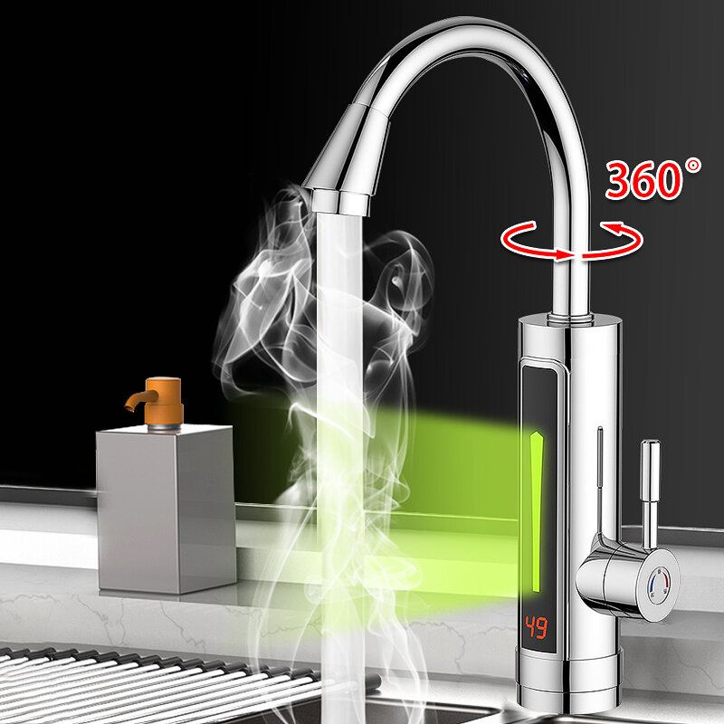3300w Light Temp Display Elektrický Ohřívač Vodovodní Kohoutek S Okamžitým Ohřevem