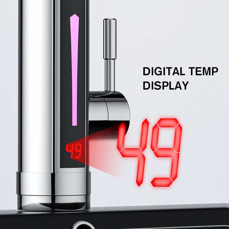 3300w Light Temp Display Elektrický Ohřívač Vodovodní Kohoutek S Okamžitým Ohřevem